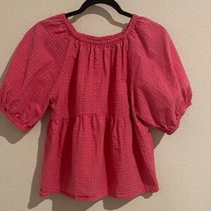 Old Navy Women's Pink Textured Blouse